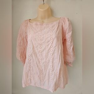 TT+ Top Women's S Melon   Eyelet .